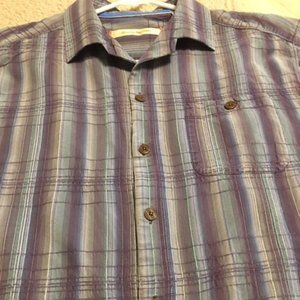 Men's Tommy Bahama S/S Shirt  Size Large   70% Silk/30 Cotton